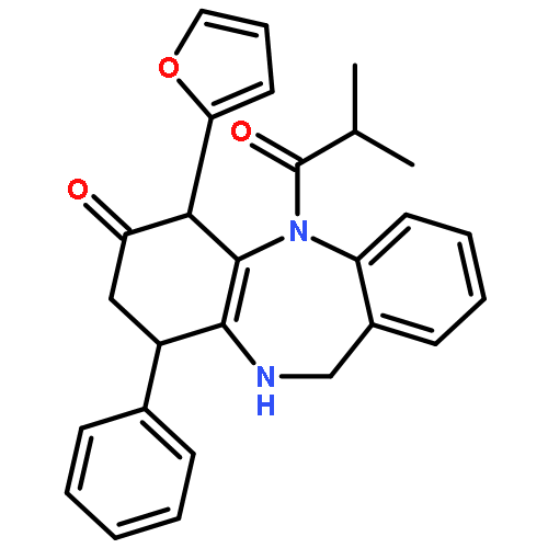 6-(furan-2-yl)-5-(2-methylpropanoyl)-9-phenyl-8,9,10,11-tetrahydro-6h-benzo[b][1,4]benzodiazepin-7-one