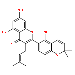 5,7,5'-trihydroxy-2',2'-dimethyl-3-(3-methyl-but-2-enyl)-2'H-[2,6']bichromenyl-4-one