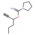 1-PYRROLIDINECARBOXIMIDIC ACID, 1-ETHYNYLBUTYL ESTER