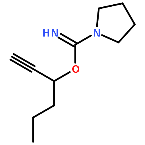 1-PYRROLIDINECARBOXIMIDIC ACID, 1-ETHYNYLBUTYL ESTER