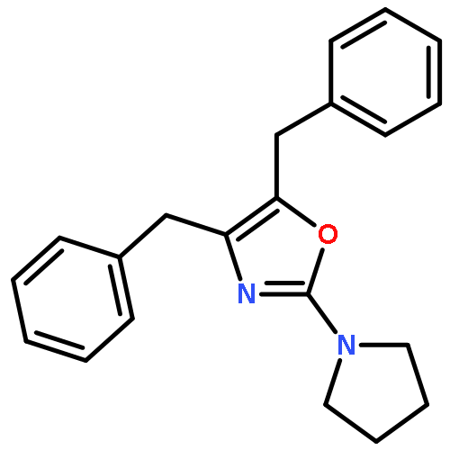 Oxazole, 4,5-bis(phenylmethyl)-2-(1-pyrrolidinyl)-