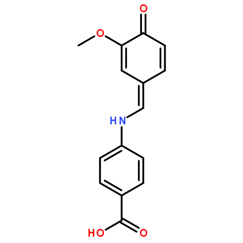 4-{[(E)-(3-methoxy-4-oxocyclohexa-2,5-dien-1-ylidene)methyl]amino}benzoic acid