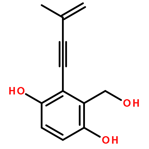 2-hydroxymethyl-3-(3-methylbut-3-en-1-ynyl)benzene-1,4-diol