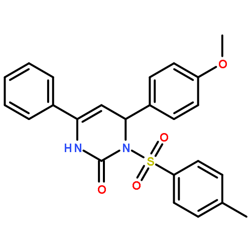 2(1H)-Pyrimidinone,3,6-dihydro-6-(4-methoxyphenyl)-1-[(4-methylphenyl)sulfonyl]-4-phenyl-