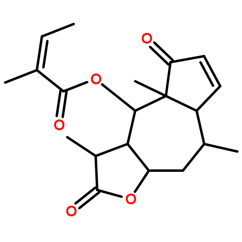 (3S,3aR,4S,4aR,7aR,8R,9aR)-3,4a,8-trimethyl-2,5-dioxo-2,3,3a,4,4a,5,7a,8,9,9a-decahydroazuleno[6,5-b]furan-4-yl (2E)-2-methylbut-2-enoate