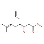 6-Octenoic acid, 7-methyl-3-oxo-4-(2-propenyl)-, methyl ester