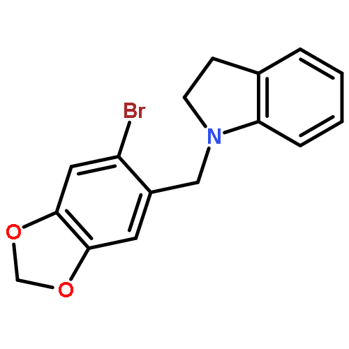 1H-INDOLE, 1-[(6-BROMO-1,3-BENZODIOXOL-5-YL)METHYL]-2,3-DIHYDRO-