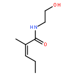 (E)-N-(2-hydroxyethyl)-2-methyl-2-pentenamide