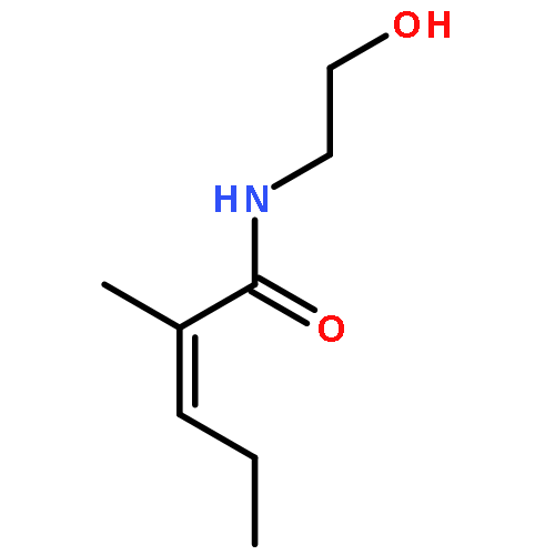 (E)-N-(2-hydroxyethyl)-2-methyl-2-pentenamide