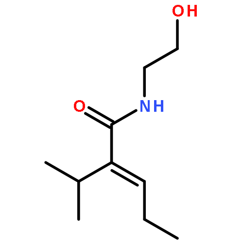 2-Pentenamide, N-(2-hydroxyethyl)-2-(1-methylethyl)-, (2E)-