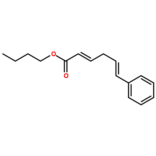 2,5-Hexadienoic acid, 6-phenyl-, butyl ester, (2E,5E)-