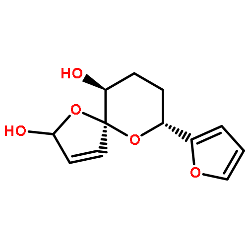 1,6-DIOXASPIRO[4.5]DEC-3-ENE-2,10-DIOL, 7-(2-FURANYL)-, (5S,7R,10S)-