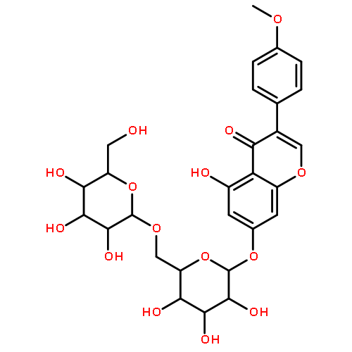 5-hydroxy-3-(4-methoxyphenyl)-7-[3,4,5-trihydroxy-6-[[3,4,5-trihydroxy-6-(hydroxymethyl)oxan-2-yl]oxymethyl]oxan-2-yl]oxychromen-4-one