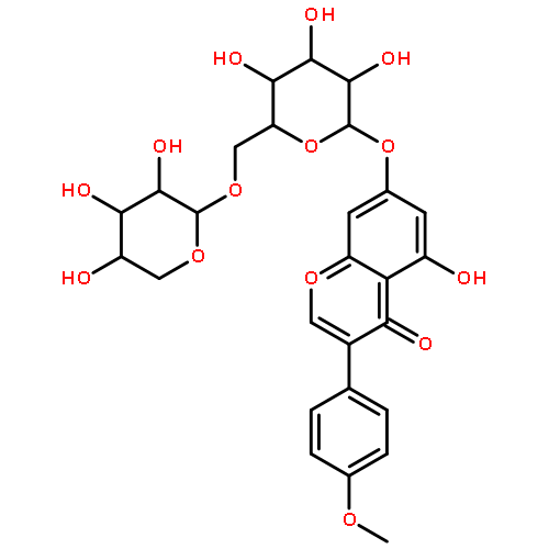 5-hydroxy-3-(4-methoxyphenyl)-7-[3,4,5-trihydroxy-6-[(3,4,5-trihydroxyoxan-2-yl)oxymethyl]oxan-2-yl]oxychromen-4-one