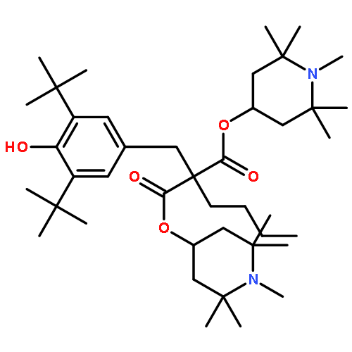 bis(1,2,2,6,6-pentamethyl-4-piperidyl) [[3,5-bis(1,1-dimethylethyl)-4-hydroxyphenyl]methyl]butylmalonate