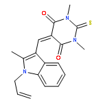 1,3-dimethyl-5-{[2-methyl-1-(prop-2-en-1-yl)-1H-indol-3-yl]methylidene}-2-thioxodihydropyrimidine-4,6(1H,5H)-dione