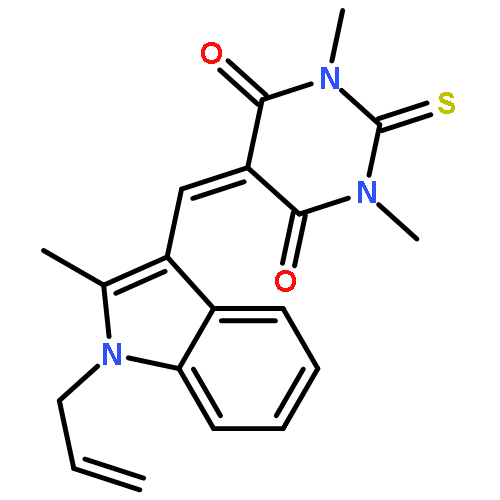 1,3-dimethyl-5-{[2-methyl-1-(prop-2-en-1-yl)-1H-indol-3-yl]methylidene}-2-thioxodihydropyrimidine-4,6(1H,5H)-dione