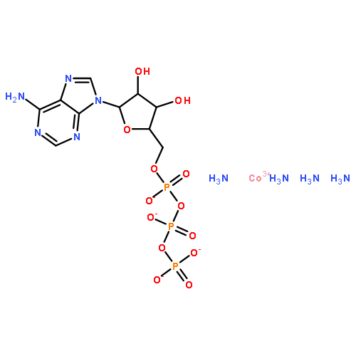 Cobaltate(1-),[adenosine 5'-(triphosphato)(4-)-kOP',kOP'']tetraammine-, hydrogen,(OC-6-33)- (9CI)