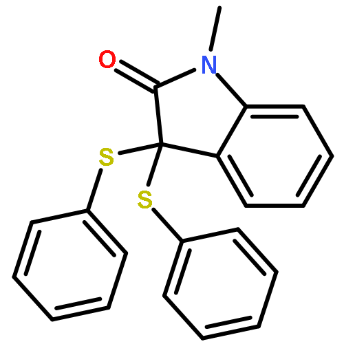 2H-Indol-2-one, 1,3-dihydro-1-methyl-3,3-bis(phenylthio)-