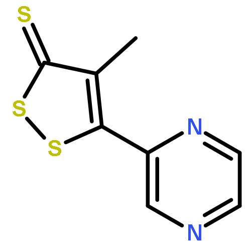 3H-1,2-Dithiole-3-thione,4-methyl-5-(2-pyrazinyl)-