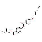 Benzoic acid,4-(hexyloxy)-, 4-[(2-methylbutoxy)carbonyl]phenyl ester