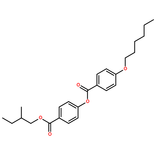 Benzoic acid,4-(hexyloxy)-, 4-[(2-methylbutoxy)carbonyl]phenyl ester