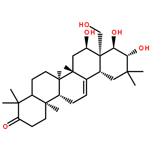 Olean-12-en-3-one,16,21,22,28-tetrahydroxy-, (16a,21b,22a)- (9CI)