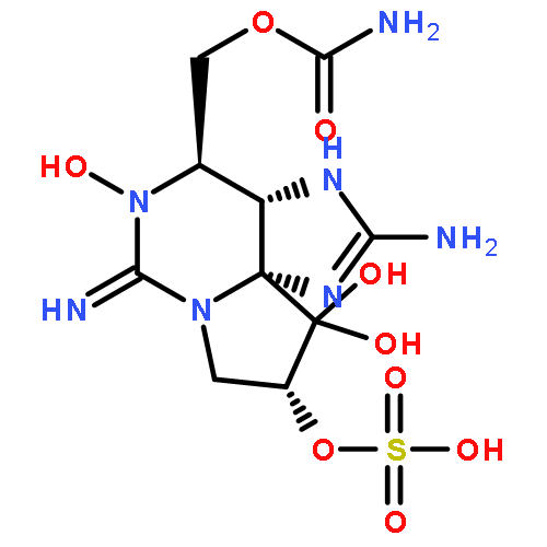 1H,10H-Pyrrolo[1,2-c]purine-9,10,10-triol,2-amino-4-[[(aminocarbonyl)oxy]methyl]-3a,4,5,6,8,9-hexahydro-5-hydroxy-6-imino-,9-(hydrogen sulfate), (3aS,4R,9S,10aS)-