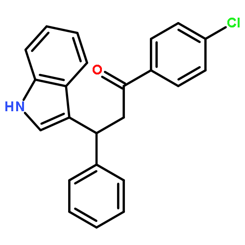 1-Propanone, 1-(4-chlorophenyl)-3-(1H-indol-3-yl)-3-phenyl-