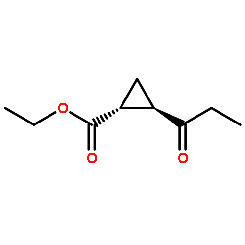 CYCLOPROPANECARBOXYLIC ACID, 2-(1-OXOPROPYL)-, ETHYL ESTER, TRANS-