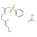 2,6-OCTADIEN-1-OL, 3,7-DIMETHYL-8-(PHENYLSULFONYL)-, ACETATE, (E,E)-