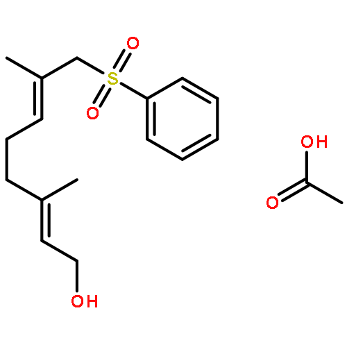 2,6-OCTADIEN-1-OL, 3,7-DIMETHYL-8-(PHENYLSULFONYL)-, ACETATE, (E,E)-