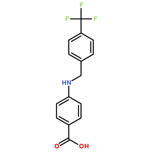 BENZOIC ACID, 4-[[[4-(TRIFLUOROMETHYL)PHENYL]METHYL]AMINO]-