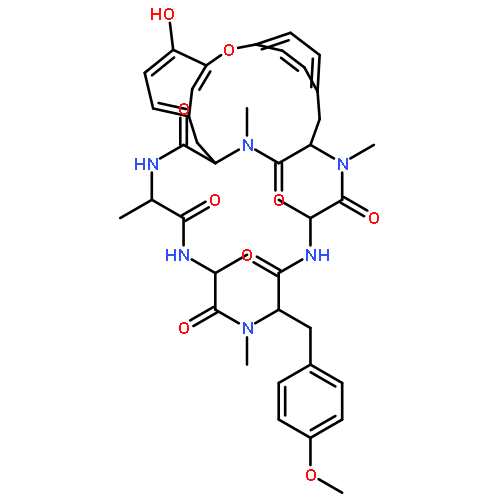 (1R,4S,7S,10S,13R,16R)-24-hydroxy-10-(4-methoxybenzyl)-4,7,9,13,15,29-hexamethyl-22-oxa-3,6,9,12,15,29-hexaazatetracyclo[14.12.2.2~18,21~.1~23,27~]tritriaconta-18,20,23(31),24,26,32-hexaene-2,5,8,11,14,30-hexone