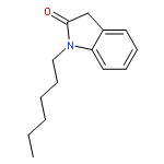 2H-INDOL-2-ONE, 1-HEXYL-1,3-DIHYDRO-