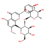 4H-1-Benzopyran-4-one,8-[2-O-(6-deoxy-a-L-mannopyranosyl)-b-D-glucopyranosyl]-5-hydroxy-2-(4-hydroxyphenyl)-7-methoxy-