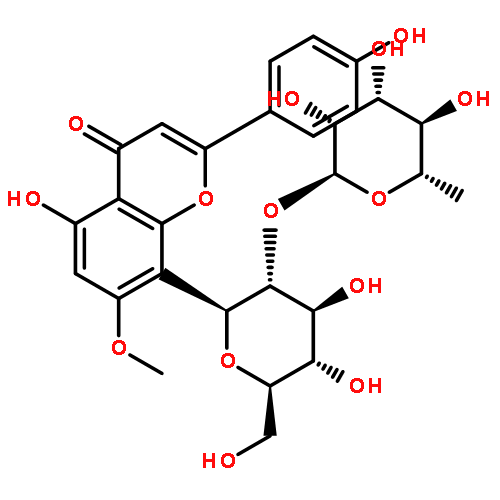 4H-1-Benzopyran-4-one,8-[2-O-(6-deoxy-a-L-mannopyranosyl)-b-D-glucopyranosyl]-5-hydroxy-2-(4-hydroxyphenyl)-7-methoxy-