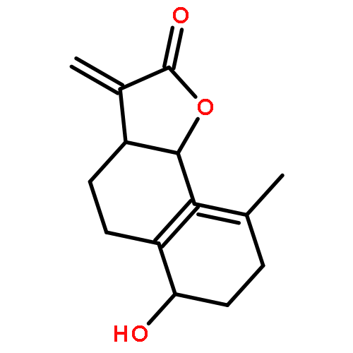 (10E)-7-hydroxy-10-methyl-3,6-dimethylidene-3a,4,5,6,7,8,9,11a-octahydrocyclodeca[b]furan-2(3H)-one