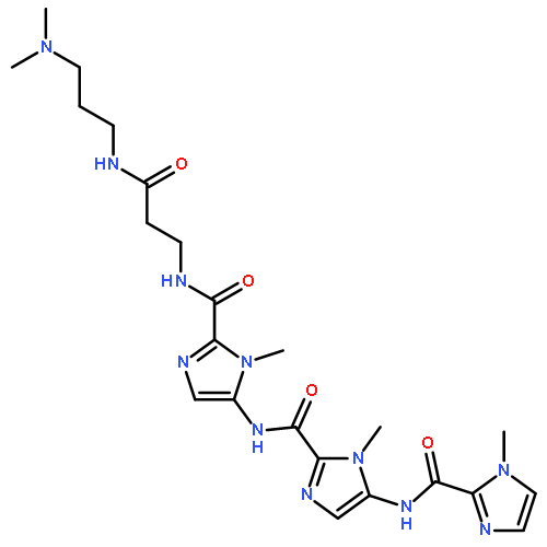 1H-Imidazole-2-carboxamide,N-[2-[[[3-[[3-(dimethylamino)propyl]amino]-3-oxopropyl]amino]carbonyl]-1-methyl-1H-imidazol-5-yl]-1-methyl-5-[[(1-methyl-1H-imidazol-2-yl)carbonyl]amino]-