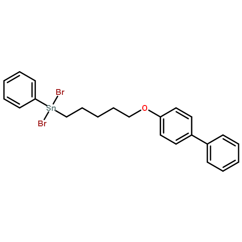 Stannane, [5-([1,1'-biphenyl]-4-yloxy)pentyl]dibromophenyl-