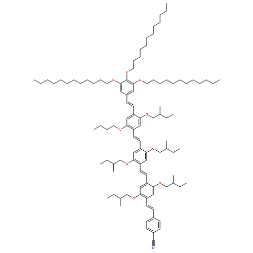 Benzonitrile,4-[(1E)-2-[4-[(1E)-2-[4-[(1E)-2-[2,5-bis[(2S)-2-methylbutoxy]-4-[(1E)-2-[3,4,5-tris(dodecyloxy)phenyl]ethenyl]phenyl]ethenyl]-2,5-bis[(2S)-2-methylbutoxy]phenyl]ethenyl]-2,5-bis[(2S)-2-methylbutoxy]phenyl]ethenyl]-