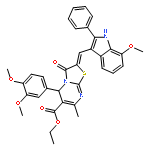 ethyl 5-(3,4-dimethoxyphenyl)-2-[(7-methoxy-2-phenyl-1H-indol-3-yl)methylidene]-7-methyl-3-oxo-2,3-dihydro-5H-[1,3]thiazolo[3,2-a]pyrimidine-6-carboxylate