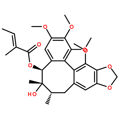 2-Butenoic acid,2-methyl-,(5S,6S,7S)-5,6,7,8-tetrahydro-6-hydroxy-1,2,3,13-tetramethoxy-6,7-dimethylbenzo[3,4]cycloocta[1,2-f][1,3]benzodioxol-5-ylester, (2E)-