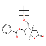 <br>(-)-3-Oxo-6-beta-t.-butyldimethylsilyloxymethyl-7-alpha-benzoyloxy-2-oxabic yclo[3.3.0]octan