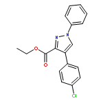 1H-PYRAZOLE-3-CARBOXYLIC ACID, 4-(4-CHLOROPHENYL)-1-PHENYL-, ETHYL ESTER