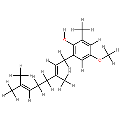 (2'E)-1-hydroxy-2-(3',7'-dimethylocta-2',6'-dienyl)-4-methoxy-6-methylbenzene