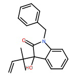 2H-Indol-2-one,3-(1,1-dimethyl-2-propenyl)-1,3-dihydro-3-hydroxy-1-(phenylmethyl)-