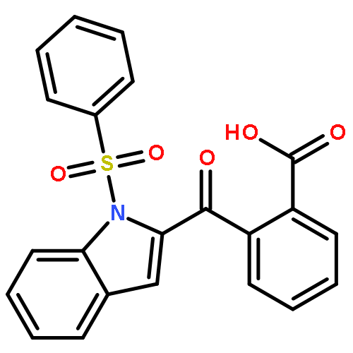 BENZOIC ACID, 2-[[1-(PHENYLSULFONYL)-1H-INDOL-2-YL]CARBONYL]-