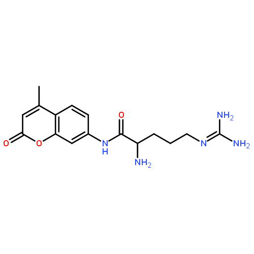 N~5~-(diaminomethylidene)-N-(4-methyl-2-oxo-2H-chromen-7-yl)-L-ornithinamide