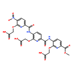 2-PYRIDINECARBOXYLIC ACID, 6-(CARBOXYMETHOXY)-5-[[[6-(CARBOXYMETHOXY)-5-[[[6-(CARBOXYMETHOXY)-5-NITRO-2-PYRIDINYL]CARBONYL]AMINO]-2-PYRIDINYL]CARBONYL]AMINO]-, 2-METHYL ESTER